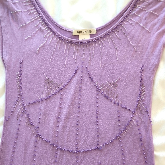 Arden B beaded t shirt dress - Picture 2 of 8